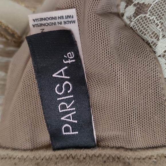 (32DDD) Parisa Fé Lacy Padded Support Bra Neutral Intimates Everyday Bow Accent - Picture 3 of 10